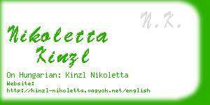 nikoletta kinzl business card